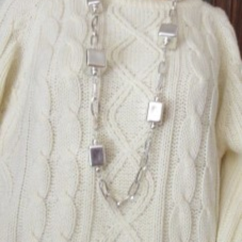 New 40" Boxy Silver Chain Necklace by erica